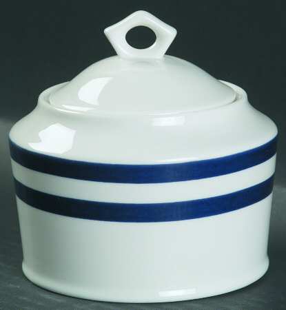 Indigo Track Sugar Bowl & Lid