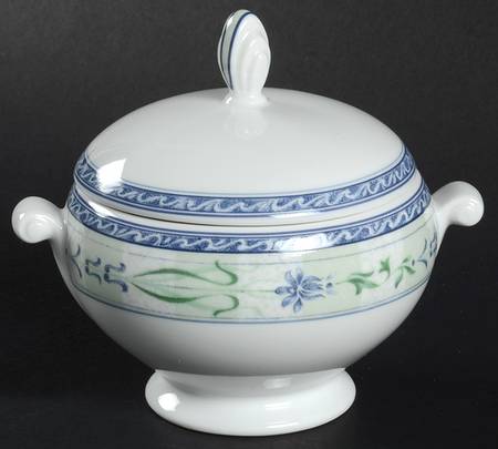 French Iris Sugar Bowl & Lid
