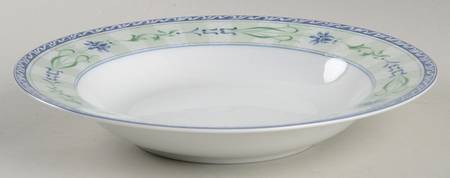 French Iris Rim Soup Bowl
