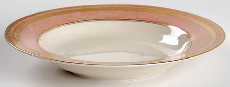 Coral Florentine Rim Soup Bowl