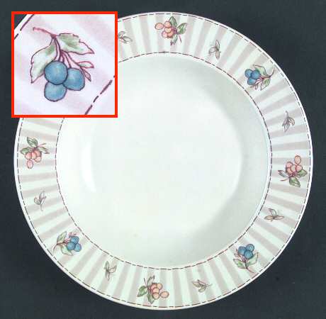 Garden Prose Large Rim Soup Bowl