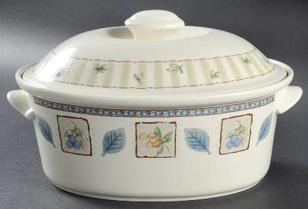 Garden Prose 1.5 Quart Oval Covered Casserole