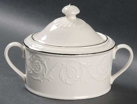 Plaza Platinum Sugar Bowl & Lid