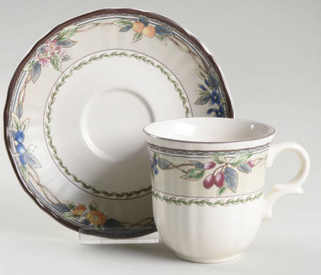 Country Harvest Flat Cup & Saucer Set