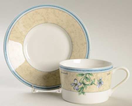 Parisian Garden Flat Cup & Saucer Set