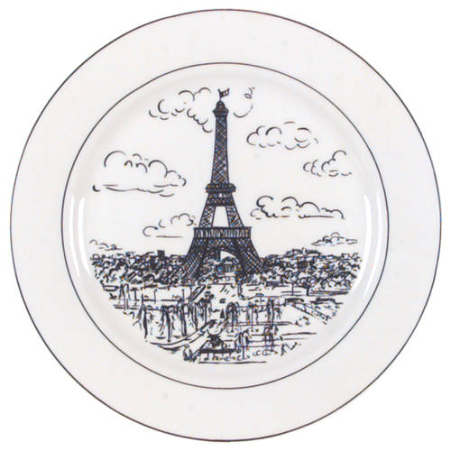 Parisian Scenes Salad Plate