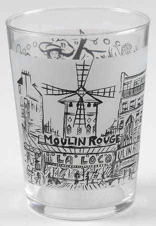 Parisian Scenes 17 Oz Glassware Double Old Fashion