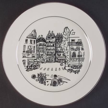 Parisian Scenes 12" Chop Plate (Round Platter)