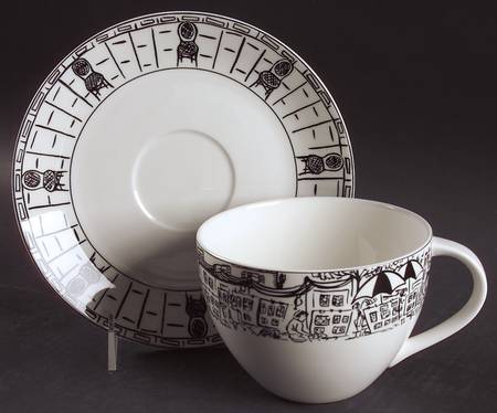Parisian Scenes Breakfast Cup & Saucer Set
