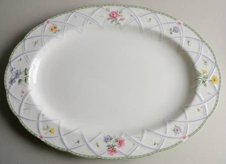 Spring Prose 14" Oval Serving Platter by Mikasa