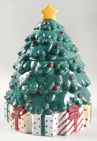 Christmas Wish Figural Cookie Jar & Lid