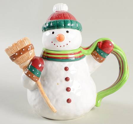 Christmas Wish Figural Teapot & Lid