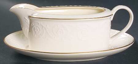 Plaza Gold Gravy Boat & Underplate
