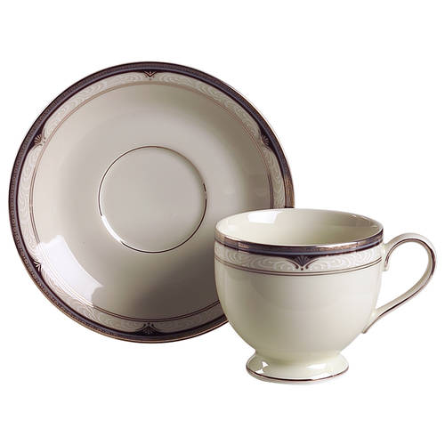 Silver Shells Footed Cup & Saucer Set