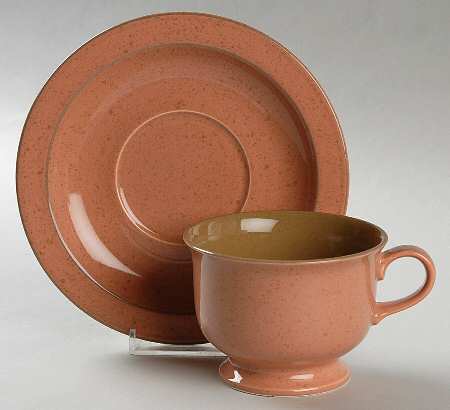Desert Clay Footed Cup & Saucer Set