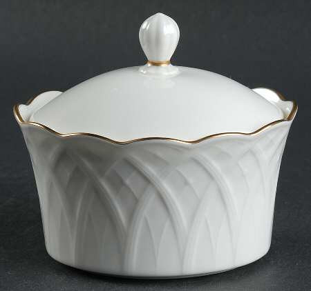 White House Gold Sugar Bowl & Lid