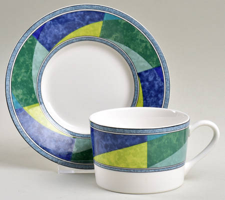 Color Image Flat Cup & Saucer Set