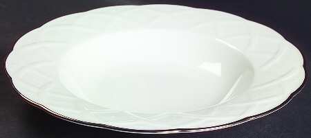 White House Platinum Large Rim Soup Bowl