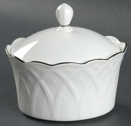 White House Platinum Sugar Bowl & Lid