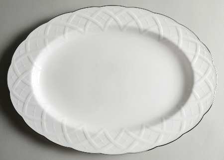 White House Platinum 14" Oval Serving Platter