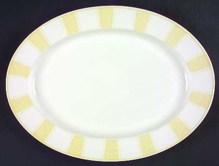 Broadway Yellow 15" Oval Serving Platter