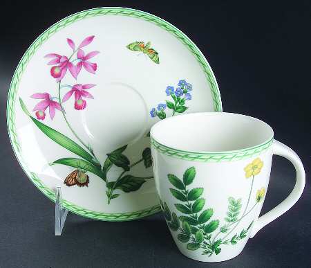 Garden Gallery Flat Cup & Saucer Set