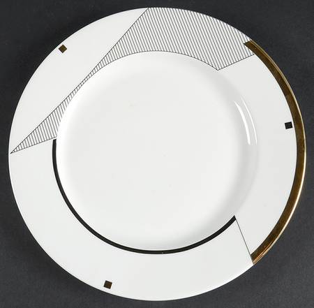 Geometry Gold Salad Plate