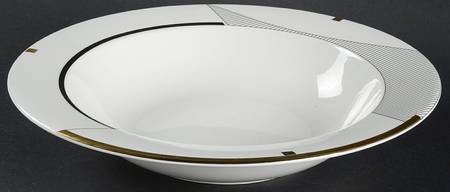 Geometry Gold 10" Round Vegetable Bowl