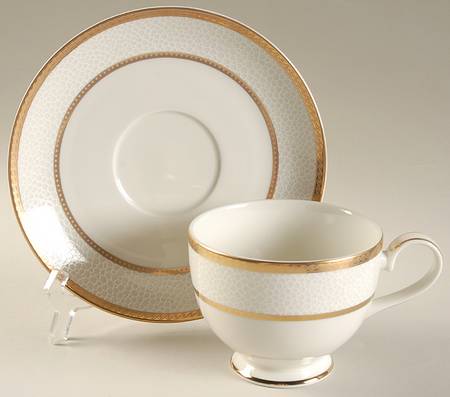 Imperial Flair Gold Footed Cup & Saucer Set