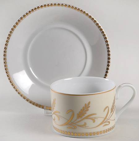 Harvest Gold Flat Cup & Saucer Set by Mikasa