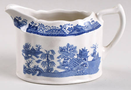Willow Blue (Design Off Edge) Creamer