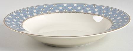Dubonnet Blue Rim Soup Bowl