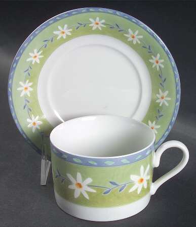 Floral Lane Flat Cup & Saucer Set