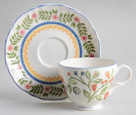 Flower Fancy Footed Cup & Saucer Set