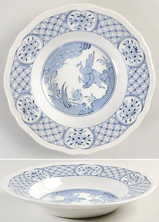 Old Chelsea Blue Rim Soup Bowl