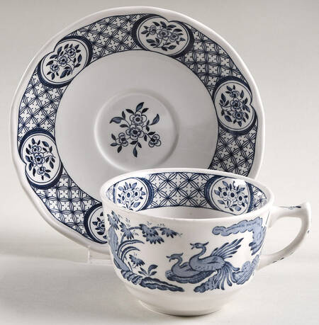 Old Chelsea Blue Oversized Cup & Saucer Set
