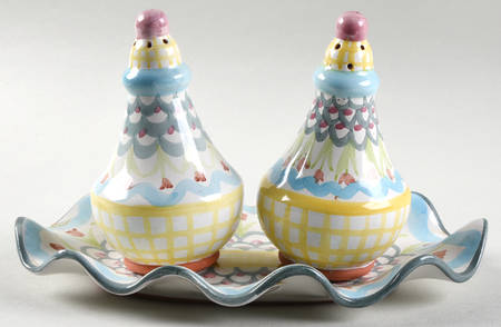 King Ferry (3 Pc) Salt & Pepper Tray Set