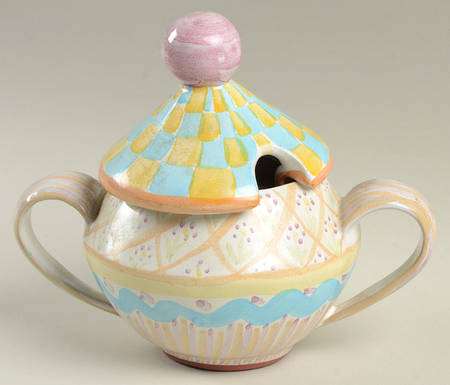 Summer Frock Sugar Bowl & Lid