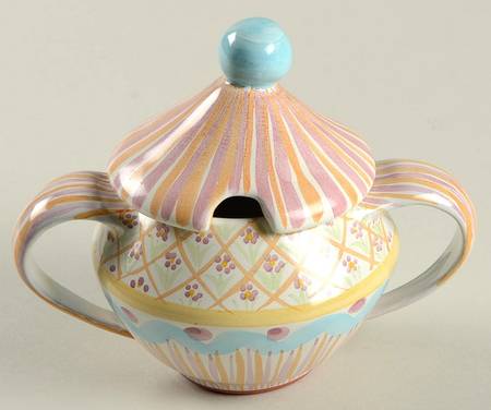 Summer Frock Sugar Bowl & Lid