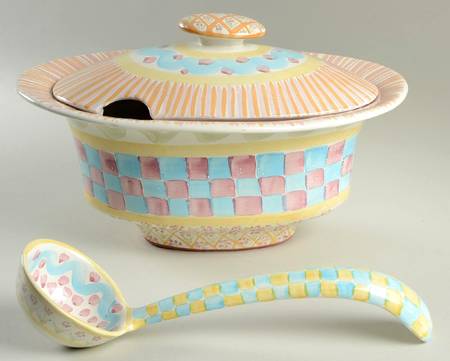 Summer Frock Oval Tureen & Lid and Ladle