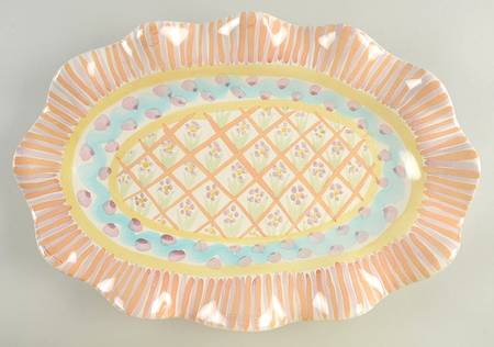 Summer Frock 16" Oval Serving Platter