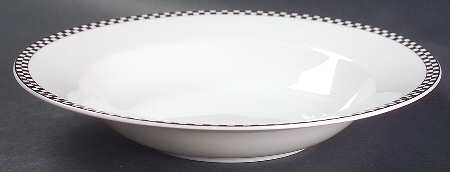 Vassar Black Large Rim Soup Bowl