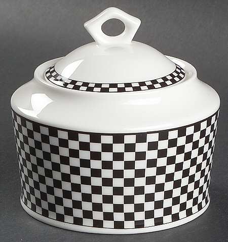 Vassar Black Sugar Bowl & Lid