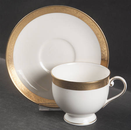 Crown Jewel Footed Cup & Saucer Set