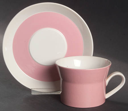 Duplex Pink Flat Cup & Saucer Set