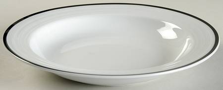 Ebony Circle Large Rim Soup Bowl