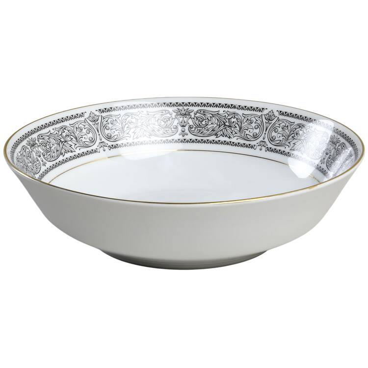 Black 9" Round Vegetable Bowl