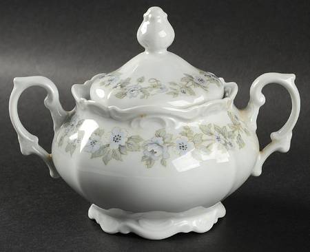 Bridal Veil Sugar Bowl & Lid