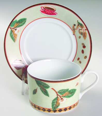 Village Cafe Flat Cup & Saucer Set