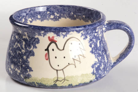 Molly's Cows Blue Soup Mug